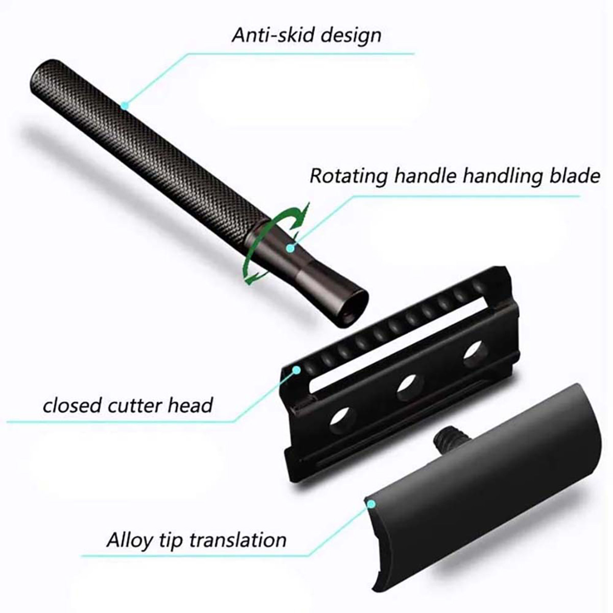 Black Weighted Handle Safety R - Safety Razor Handle recension och pris