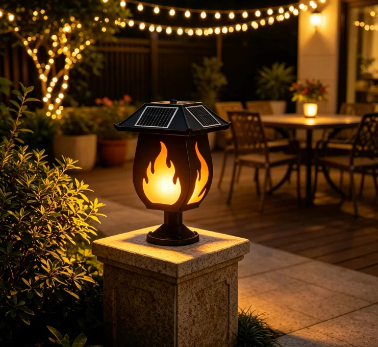 Solar Column Headlights Simula - Solar Garden Light recension och pris