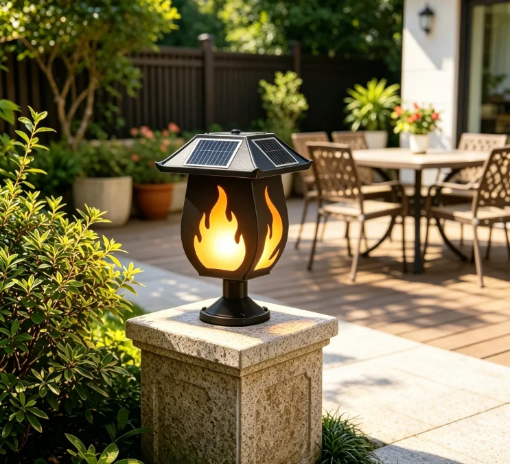 Solar Column Headlights Simula - Solar Garden Light recension och pris