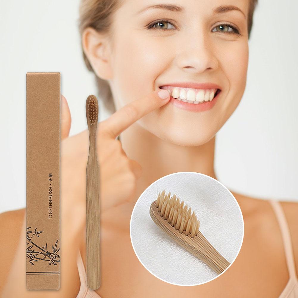 1-100Pcs Biodegradable Eco-Fri - Bamboo Toothbrush recension och pris