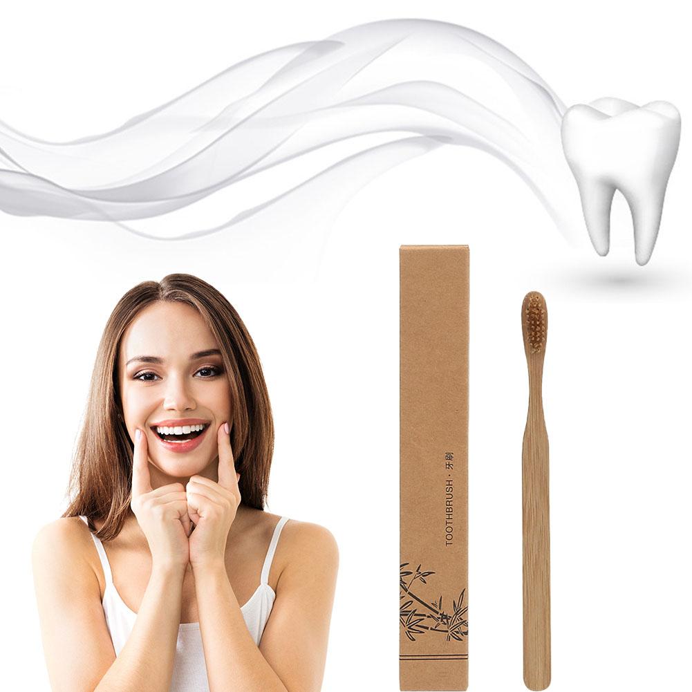 1-100Pcs Biodegradable Eco-Fri - Bamboo Toothbrush recension och pris