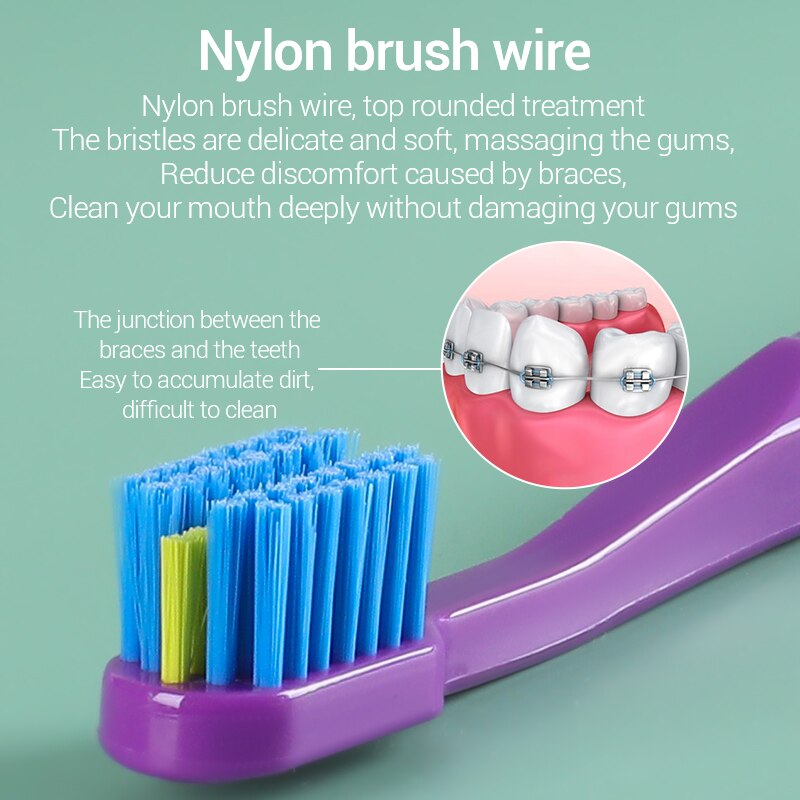 3PC Clean Orthodontic Braces A - Bamboo Toothbrush recension och pris