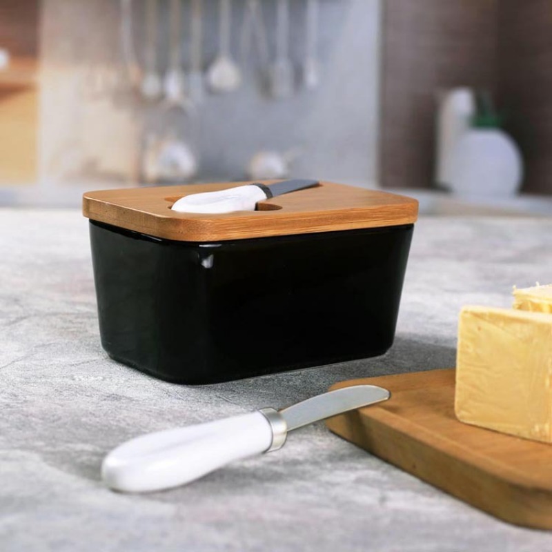 Simple Ceramic Butter Dish wit - Bamboo Cutlery recension och pris