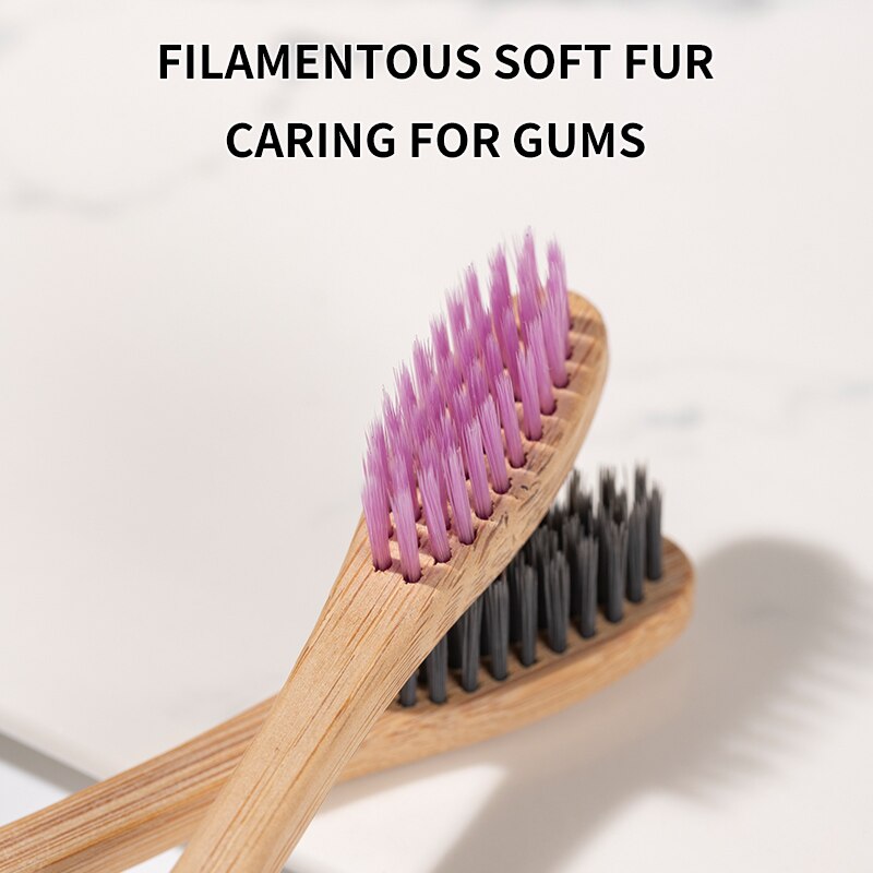 10PCS Bamboo Toothbrush Set -  - Bamboo Toothbrush recension och pris