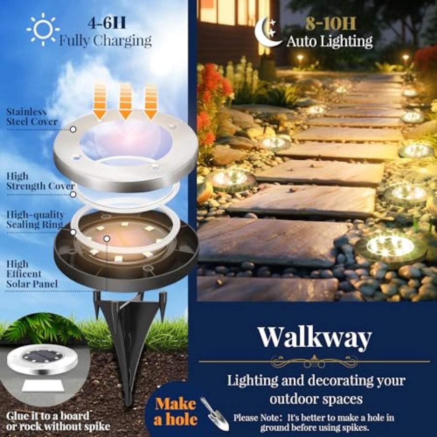 Solar Ground Lights Solar Ligh - Solar Garden Light recension och pris